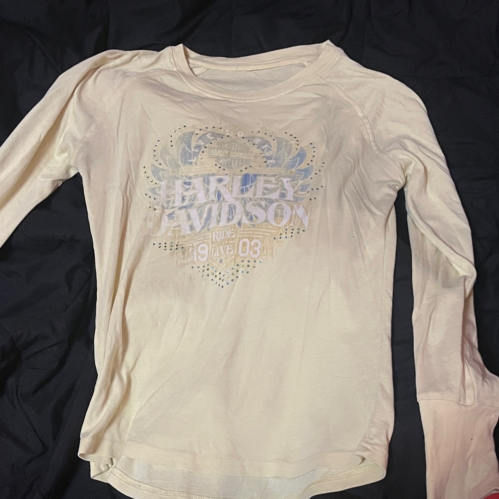 Harley-Davidson Ivory Long Sleeve Tee